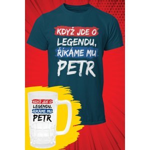 MMO Pánské tričko Petr - SET Barva: Petrolejová modrá, Velikost: L