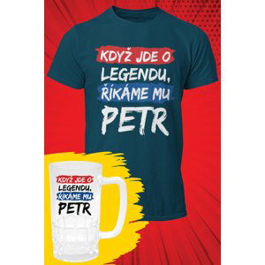 MMO Pánské tričko Petr - SET Barva: Petrolejová modrá, Velikost: M