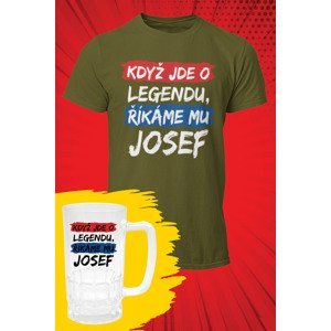 MMO Pánske tričko Josef - set Barva: Khaki, Velikost: XS