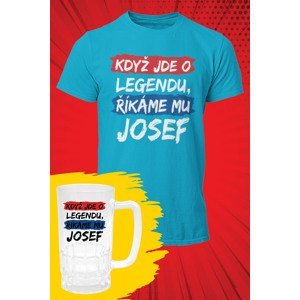 MMO Pánske tričko Josef - set Barva: Tyrkysová, Velikost: L