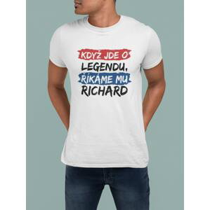 MMO Pánske tričko Richard Barva: Bíla, Velikost: 4XL