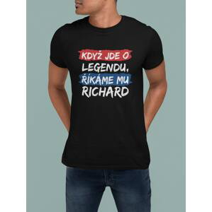MMO Pánske tričko Richard Barva: Černá, Velikost: 5XL