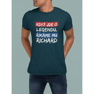 MMO Pánske tričko Richard Barva: Petrolejová modrá, Velikost: XL