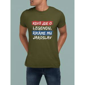 MMO Pánske tričko Jaroslav Barva: Khaki, Velikost: 4XL