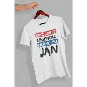 MMO Pánské tričko Jan Barva: Bíla, Velikost: XL