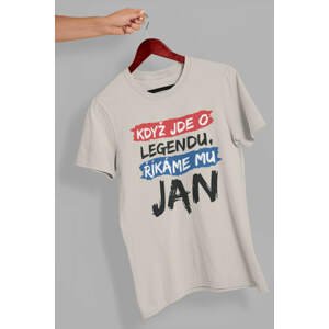 MMO Pánské tričko Jan Barva: Ledově šedá, Velikost: XL