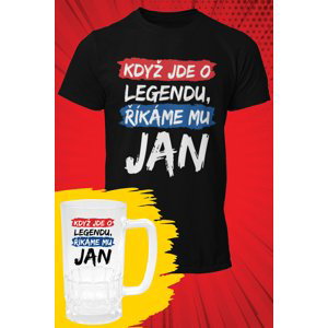 MMO Pánské tričko Jan - SET Barva: Černá, Velikost: 3XL