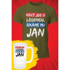 MMO Pánské tričko Jan - SET Barva: Khaki, Velikost: 2XL