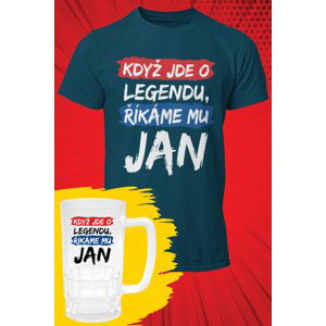 MMO Pánské tričko Jan - SET Barva: Petrolejová modrá, Velikost: S
