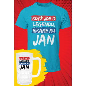 MMO Pánské tričko Jan - SET Barva: Tyrkysová, Velikost: 2XL