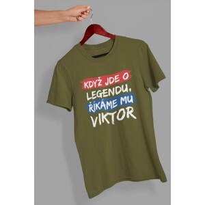 MMO Pánské tričko Viktor Barva: Khaki, Velikost: XL