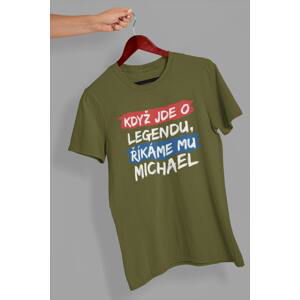 MMO Pánské tričko Michael Barva: Khaki, Velikost: S