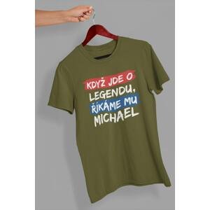 MMO Pánské tričko Michael Barva: Khaki, Velikost: XL
