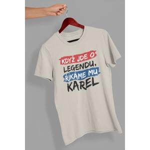 MMO Pánské tričko Karel Barva: Ledově šedá, Velikost: XL