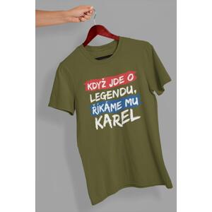 MMO Pánské tričko Karel Barva: Khaki, Velikost: XS