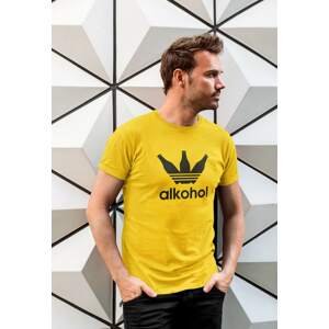 MMO Pánské tričko s lahvemi Barva: Žlutá, Velikost: XL
