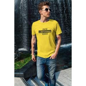 MMO Pánské tričko Jsem limitovaná edice Barva: Žlutá, Velikost: L