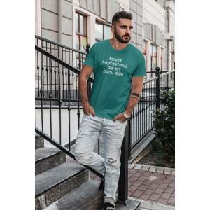 MMO Pánské tričko Kouřit nepřestanu Barva: Smaragdově zelená, Velikost: M