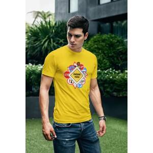 MMO Pánské tričko Značkové tričko Barva: Žlutá, Velikost: L
