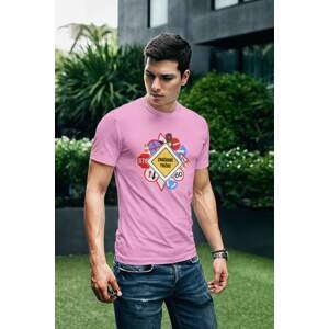 MMO Pánské tričko Značkové tričko Barva: Ružová, Velikost: L