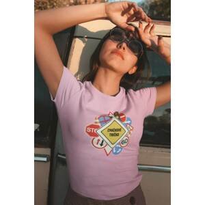 MMO Dámské tričko Značkové tričko Barva: Ružová, Velikost: XS