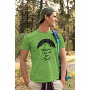 MMO Pánské tričko Chodit na hory Barva: Hrášková zelená, Velikost: XS