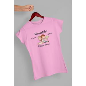 MMO Dámské tričko Manželství Barva: Ružová, Velikost: L