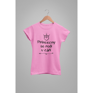 MMO Dámske tričko Princezny se rodí v září Barva: Ružová, Velikost: 2XL