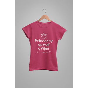 MMO Dámske tričko Princezny se rodí v říjnu Barva: Purpurová, Velikost: 2XL