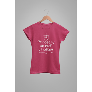 MMO Dámske tričko Princezny se rodí v květnu Barva: Purpurová, Velikost: L