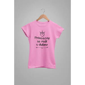 MMO Dámské tričko Princezny se rodí v dubnu Barva: Ružová, Velikost: S