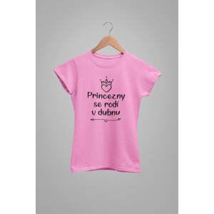 MMO Dámské tričko Princezny se rodí v dubnu Barva: Ružová, Velikost: XL