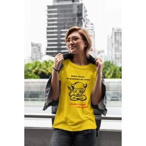 MMO Dámské tričko Zlobivé dívky Barva: Žlutá, Velikost: L
