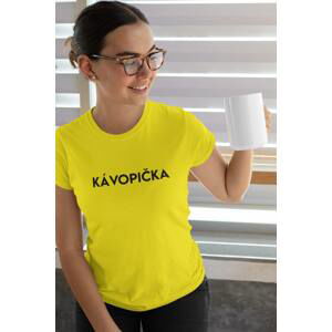 MMO Dámské tričko Kávopička Barva: Citrónová, Velikost: XL