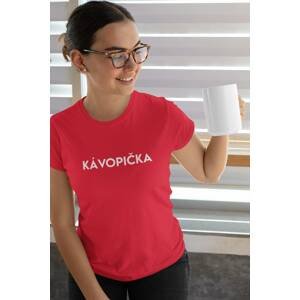 MMO Dámské tričko Kávopička Barva: Červená, Velikost: XS