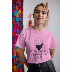 MMO Dámské tričko Nejsem dokonalá Barva: Ružová, Velikost: XL
