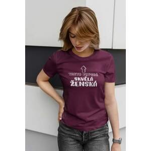 MMO Dámské tričko Skvělá ženská Barva: Fuchsiová, Velikost: 2XL