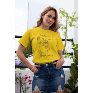 MMO Dámské tričko Nejkrásnější slovo Barva: Žlutá, Velikost: XS