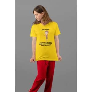 MMO Dámské tričko Učitelka Barva: Žlutá, Velikost: 2XL