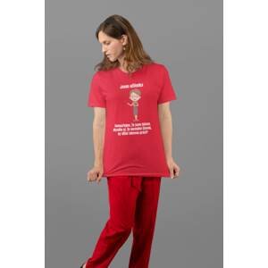 MMO Dámské tričko Učitelka Barva: Červená, Velikost: XS