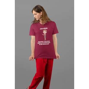 MMO Dámské tričko Učitelka Barva: Marlboro červená, Velikost: XS