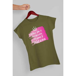 MMO Dámské tričko Růžena Barva: Khaki, Velikost: XL