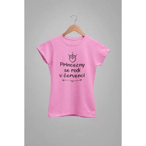 MMO Dámské tričko Princezny se rodí v červenci Barva: Ružová, Velikost: L