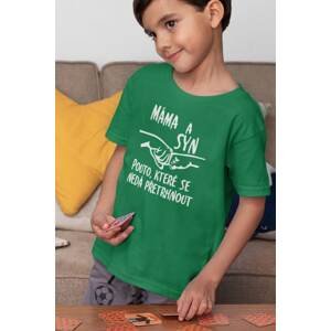 MMO Chlapecké tričko Máma a syn pouto Barva: Trávová zelená, Velikost: 134