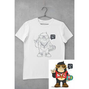 MMO Detské tričko vymaľuj si Gorila Veľkosť /2.0: 122