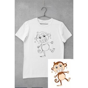 MMO Dětské triko vymaluj si Veselá opička Veľkosť /2.0: 110