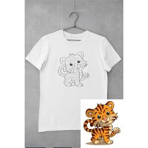 MMO Dětské tričko vymaluj si Tiger Veľkosť /2.0: 110