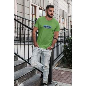 MMO Pánské tričko s logem auta Ford Barva: Hrášková zelená, Velikost: XS