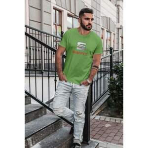 MMO Pánské tričko s logem auta Seat Barva: Hrášková zelená, Velikost: 2XL