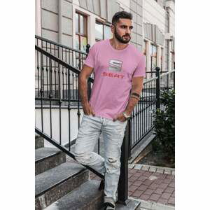 MMO Pánské tričko s logem auta Seat Barva: Ružová, Velikost: S